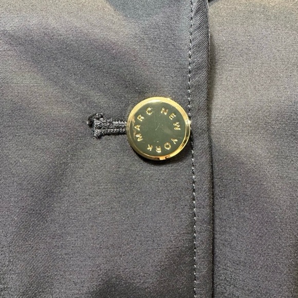 Marc New York Andrew Marc Black Belted Trench Coat Women’s Medium - Picture 7 of 8